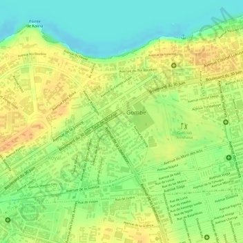 Carte topographique Croix-Rouge, altitude, relief