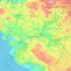 Carte topographique Países del Loira, altitude, relief