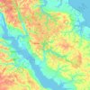 Carte topographique Richmond County, altitude, relief