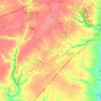 Carte topographique Орловский сельсовет, altitude, relief