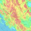Carte topographique Epirus - Westmakedonien, altitude, relief