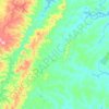 Carte topographique Biquinhas, altitude, relief