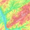 Carte topographique West Amwell Township, altitude, relief