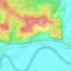 Carte topographique Casseuil, altitude, relief