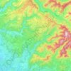 Carte topographique Communauté de communes des mille étangs, altitude, relief