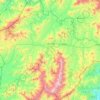 Carte topographique Yancey County, altitude, relief