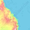 Carte topographique Coral Sea Islands, altitude, relief