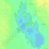 Carte topographique North Shoal Lake, altitude, relief