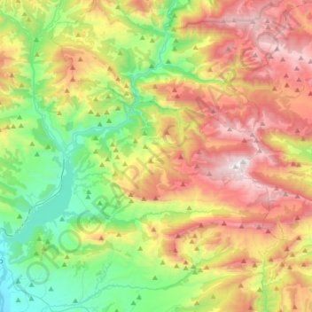Carte topographique Conca de Dalt, altitude, relief