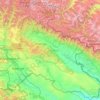 Carte topographique Kakheti, altitude, relief