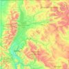 Carte topographique Jackson Hole, altitude, relief