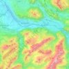 Carte topographique 74130, altitude, relief