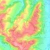 Carte topographique Luc-Armau, altitude, relief