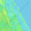 Carte topographique New Smyrna Beach, altitude, relief