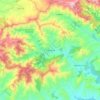 Carte topographique Nuñomoral, altitude, relief