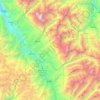 Carte topographique Province of Carhuaz, altitude, relief