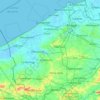 Carte topographique West Flanders, altitude, relief