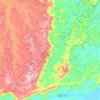 Carte topographique Espírito Santo do Dourado, altitude, relief