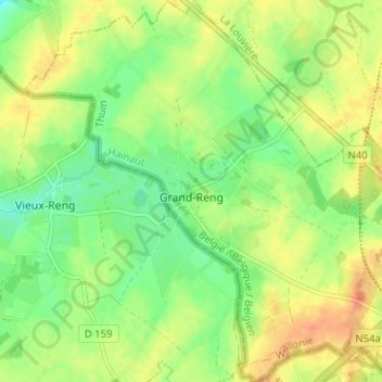 Carte topographique Grand-Reng, altitude, relief
