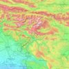 Carte topographique Julische Alpen, altitude, relief