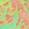 Carte topographique Area F (Scotch Creek/Seymour Arm), altitude, relief
