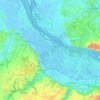 Carte topographique Altes Land, altitude, relief