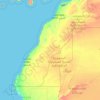 Carte topographique Sahara Occidentale, altitude, relief