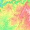 Carte topographique Le Bas Ségala, altitude, relief