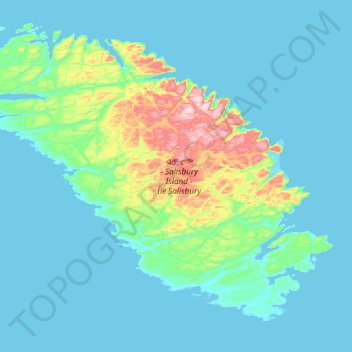 Carte topographique Salisbury Island, altitude, relief