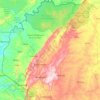Carte topographique Atacora, altitude, relief
