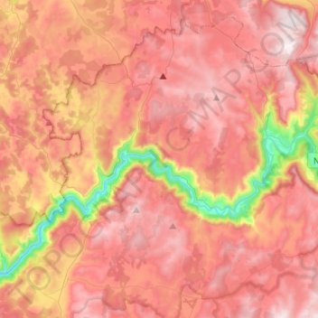 Carte topographique Gorges du Tarn Causses, altitude, relief