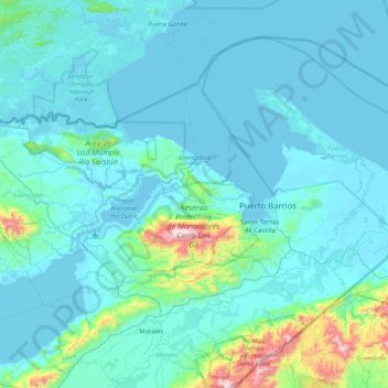 Carte topographique Livingston, altitude, relief