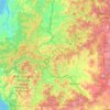 Carte topographique Rogue River, altitude, relief