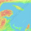 Carte topographique Gaspésie–Îles-de-la-Madeleine, altitude, relief