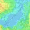 Carte topographique Lake Jesup, altitude, relief