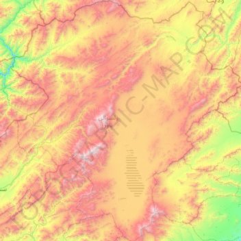 Carte topographique ولسوالی ناور, altitude, relief