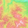 Carte topographique Comanche Peak Wilderness Area, altitude, relief