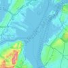 Carte topographique Upper New York Bay, altitude, relief