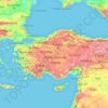 Carte topographique Anatolie, altitude, relief