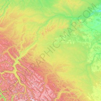 Carte topographique Yellowhead County, altitude, relief