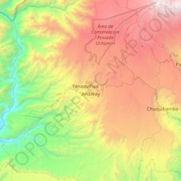 Carte topographique Andaray, altitude, relief