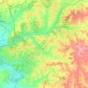 Carte topographique Chattahoochee County, altitude, relief