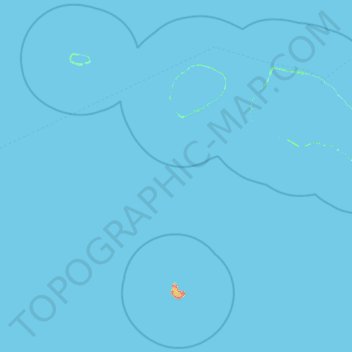 Carte topographique Tuamotu-Gambier, altitude, relief