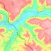 Carte topographique Tielmes, altitude, relief