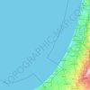 Carte topographique Territoires palestiniens, altitude, relief