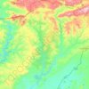 Carte topographique Baños de la Encina, altitude, relief