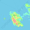 Carte topographique Αστυπάλαια, altitude, relief