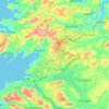 Carte topographique Donegal Municipal District, altitude, relief