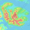 Carte topographique Louise Island, altitude, relief