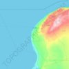 Carte topographique Benghazi, altitude, relief